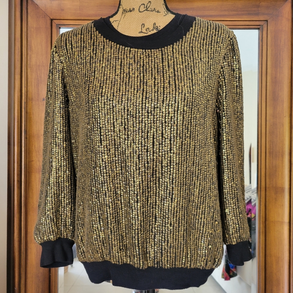 JAEGER London 90's Sequin Top Size Medium